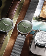 popup|Rindleder Armband mit feiner Aligatorenprägung|Unser Lederarmband "Heritage" stammt von einer bayerischen Ledermanufaktur, die seit Jahrzehnten für eine herausragende Verarbeitungsqualität steht. Die Aligatorenprägung gibt dem Armband eine klassische Vintage-Optik.