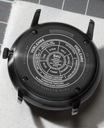 popup|Bauhaus Lehrplan als Gravur|Dieses ideale Schema zum Aufbau der Lehre am Bauhaus entwickelte Walter Gropius 1922. Programmatisch stellt es den „Bau“ in den Mittelpunkt aller Aktivitäten.