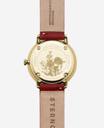 popup|Editionsgravur "Flora"|Das gravierte Blumen-Bouquet auf dem Gehäuseboden gibt der Sondereditionen ihren Namen.