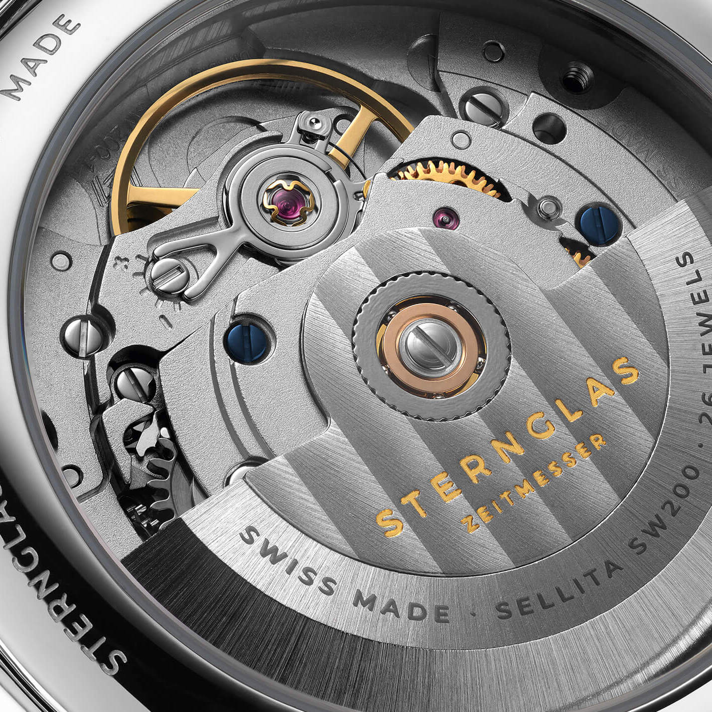 popup|Schweizer Feinmechanik|Das Automatik-Kaliber des renommierten schweizer Herstellers Sellita ist die Premiumklasse der Uhrwerke. Die Qualitätsstufe "Elaboré" sorgt für äußerste Präzision.