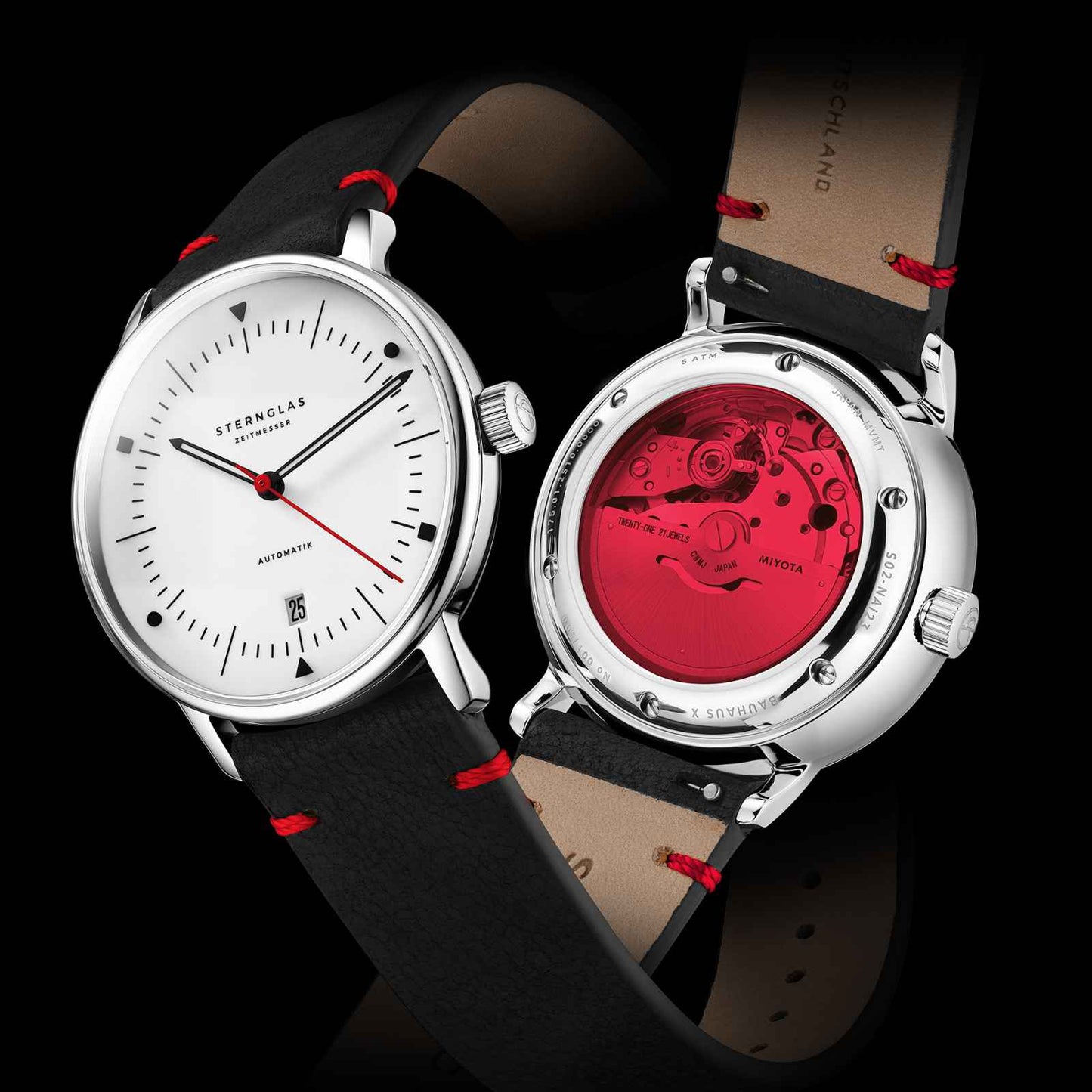 Naos Automatik Edition Bauhaus X rot