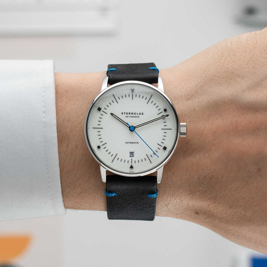 Naos Automatik Edition Bauhaus X blau
